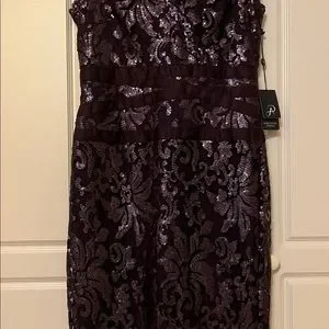 Adrianna Papell | Skirts | Adrianna Papell Sequin Embroidered Lace Dress |  Poshmark